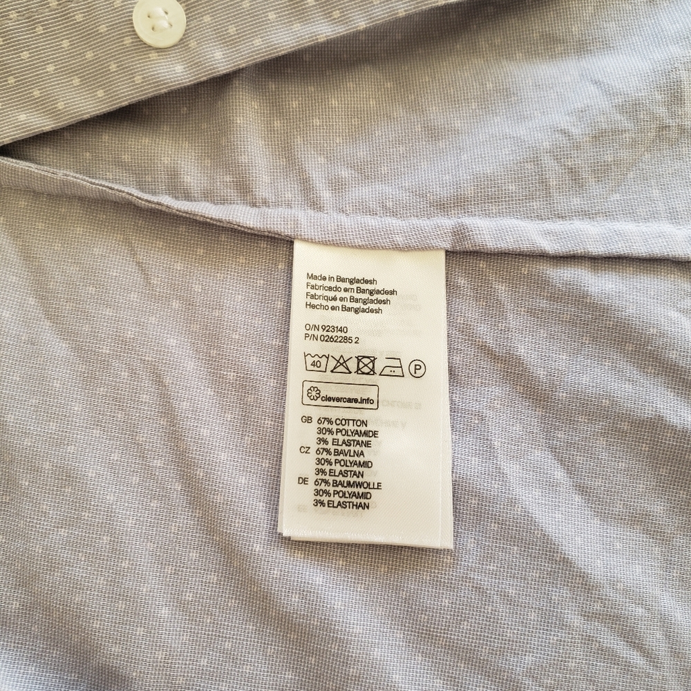 Grey polka dot button down - Picture 3 of 9